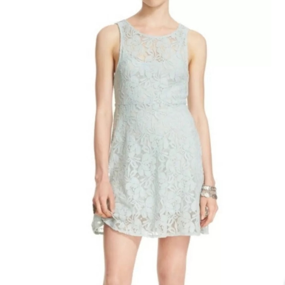 Free people Mint Green Lace Dress—see measurements